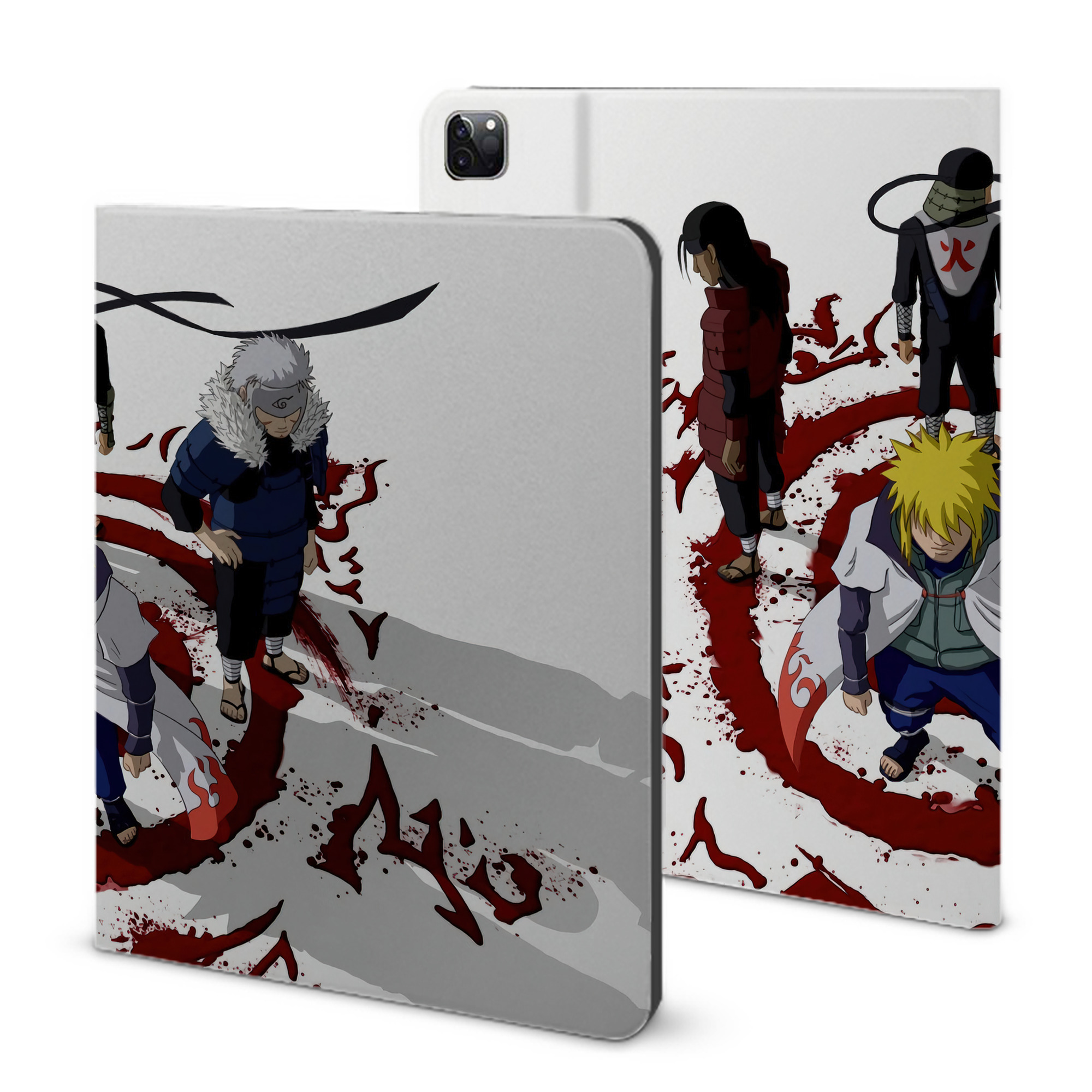 （画像用） NARUTO -ナルト- NARUTO -ナルト- 疾風伝 IPad ケース ブック型 PUレザー TPU 耐衝撃 軽量 薄型 ペン収納なし 全面保護 IPad 各モデル対応